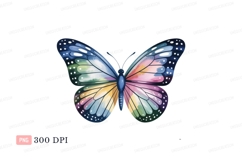 Colorful butterfly wings with spots blue green Product Image 1