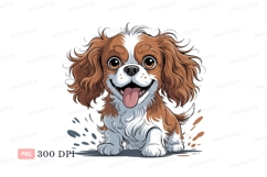 Happy brown white dog canine puppy Product Image 1