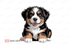 Smiling Bernese Mountain Dog Puppy swiss Product Image 1