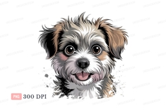 Fluffy dog with big eyes puppy brown Product Image 1