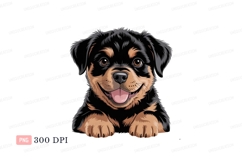 Happy Rottweiler Puppy black brown Product Image 1