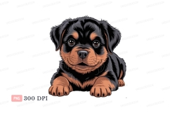 Adorable Rottweiler puppy black brown Product Image 1