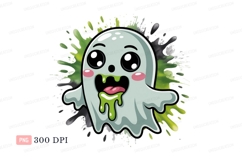 Cute ghost dripping green slime image Product Image 1