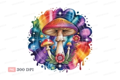 Psychedelic mushroom cosmic mandala stars Product Image 1