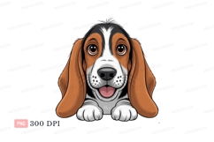 Happy Basset Hound Puppy canine Product Image 1