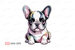 French bulldog puppy colorful animal Product Image 1