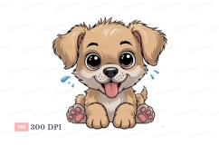 Happy puppy with big eyes canine cute Product Image 1