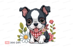 Cute dog with flowers puppy animal Product Image 1