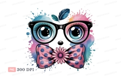 Cute animal wearing glasses and bow tie image Product Image 1