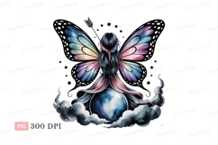 Celestial winged being holding arrow fairy wings Product Image 1
