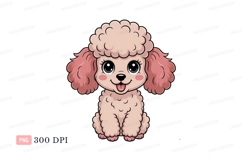 Cute fluffy poodle puppy canine Product Image 1