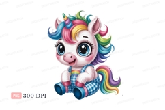 Cute unicorn with rainbow mane and tail image Product Image 1