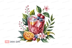 Refreshing berry cherry citrus drink cocktail berries Product Image 1