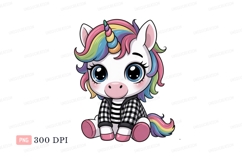 Cute unicorn with rainbow mane and tail image Product Image 1