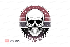Black skull dripping rainbow stars Product Image 1