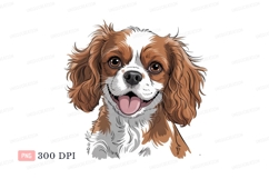 Happy brown white dog canine animal Product Image 1