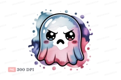 Cute ghost blushing watercolor pink Product Image 1