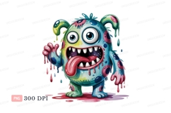 Dripping monster creature cartoon colorful Product Image 1
