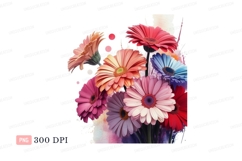 Colorful gerbera daisies bouquet flowers pink Product Image 1