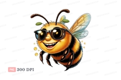 Cool bee wearing sunglasses insect happy Product Image 1