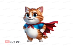 Orange tabby cat superhero cape costume Product Image 1