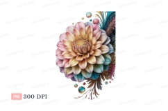 Colorful Dahlia Petals Bubbles flower pastel Product Image 1