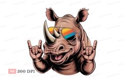 Cool rhino rocking sunglasses horns Product Image 1