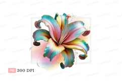Colorful lily flower petals pastel Product Image 1