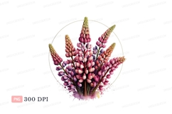 Pink purple lupine flower bouquet keywords Product Image 1
