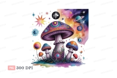 Psychedelic mushrooms cosmic fantasy space Product Image 1