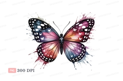 Colorful butterfly with paint splashes wings Product Image 1