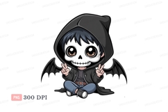 Chibi grim reaper with bat wings image Product Image 1