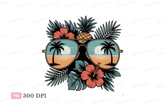 Tropical beach reflection sunglasses palm tree Product Image 1