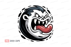 Angry gorilla face red tongue image Product Image 1