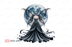 Gothic fairy moon gown night fantasy Product Image 1