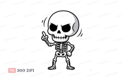 White skeleton pointing finger black background bone Product Image 1