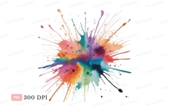 Colorful paint splatter explosion vibrant abstract Product Image 1