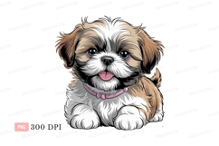 Fluffy Shih Tzu Puppy Cute canine Product Image 1