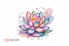 Pastel lotus flower blooming water Product Image 1
