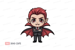 Chibi vampire in suit cartoon character Product Image 1