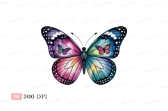 Colorful butterfly with smaller butterflies insect Product Image 1