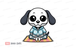 Skeleton dog wearing pajamas sitting on mat image Product Image 1