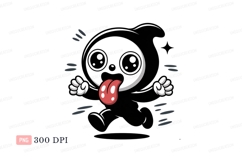 Black cartoon character with red tongue image Product Image 1