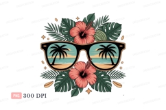 Sunglasses tropical beach reflection palm Product Image 1