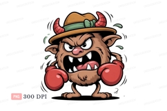 Angry monster boxer with hat image Product Image 1