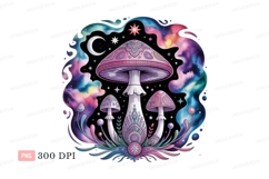 Psychedelic mushrooms cosmic dream galaxy stars Product Image 1