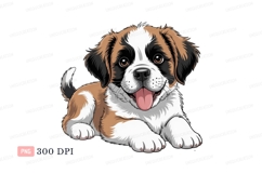 Adorable Saint Bernard puppy canine animal Product Image 1