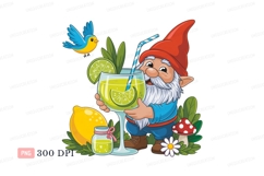 Gnome holding refreshing citrus drink lime lemon Product Image 1