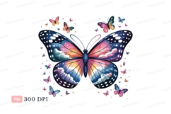 Cosmic butterfly swarm colorful wings image Product Image 1