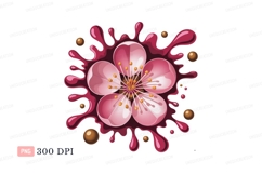 Pink flower splash chocolate balls image Product Image 1